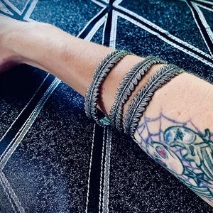 Price Firm!!! EUC Set of 3 Leaf Design Bangles